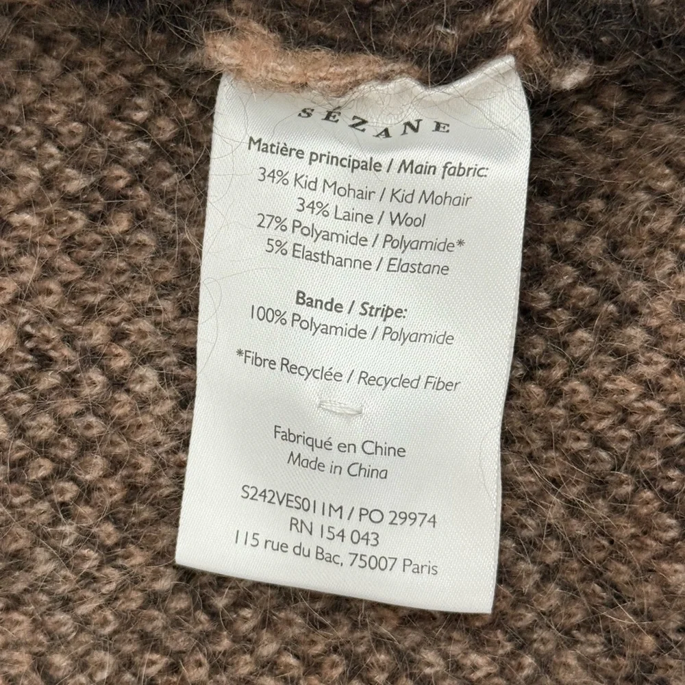 Sezane Noah sweater jacket size Medium, NWOT - Picture 10 of 12